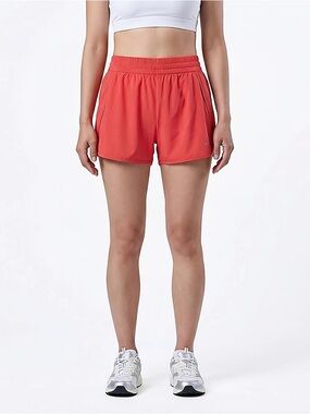BCG Coral-Red Athletic Shorts for Women